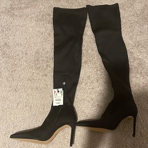 Brand new knee boots black from Zara